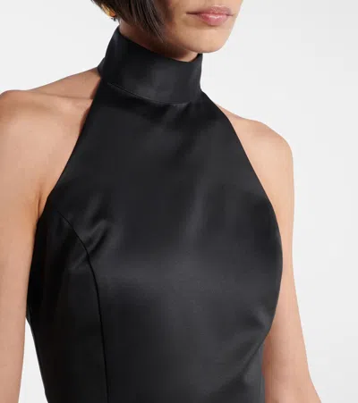 Rotate Birger Christensen Rotate Dress With Bow In Black Polyester In Black