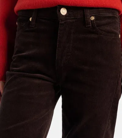 7 For All Mankind Twisted Dojo Tailorless Corduroy Flared Pants In Brown