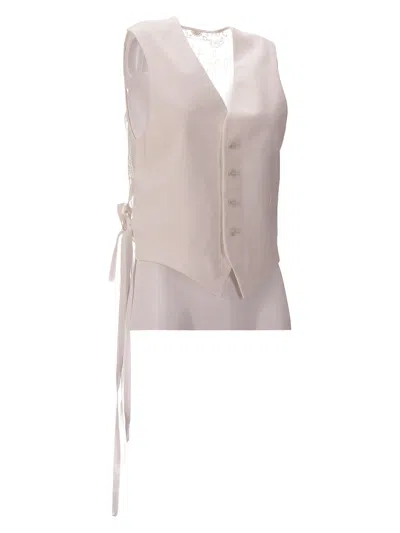Ann Demeulemeester Tiuku Classic Waistcoat In White