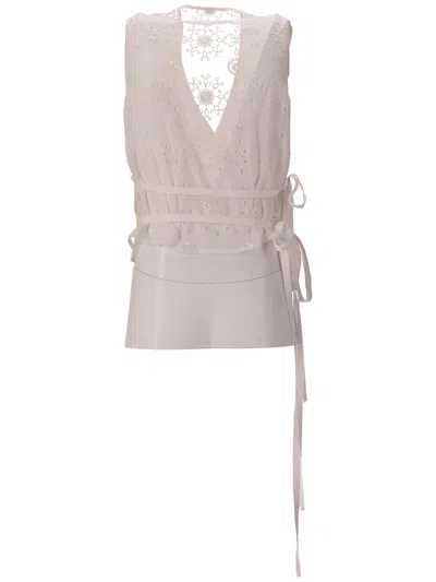 Ann Demeulemeester Tiuku Classic Waistcoat In White