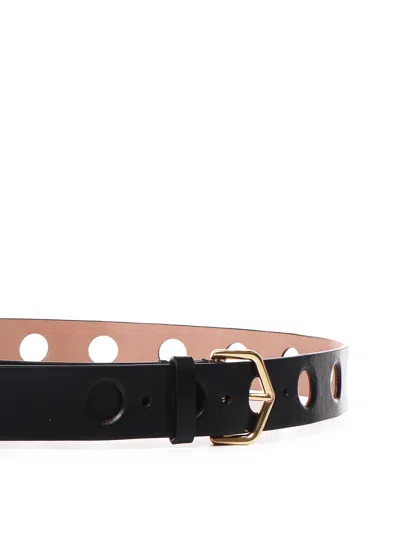 Alaïa Vienne Laser-cut Leather Belt In Black