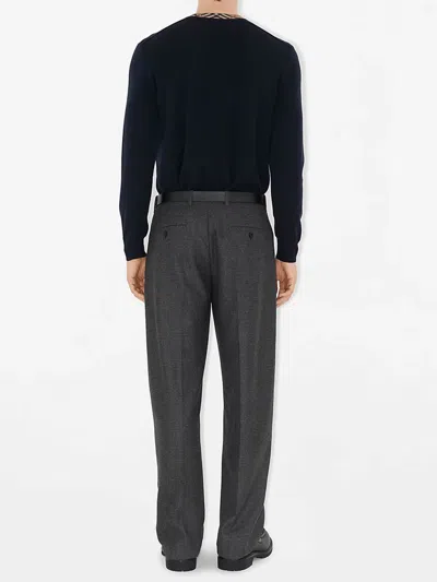 Burberry Ralph Lauren Purple Label Cable Pullover In Blue