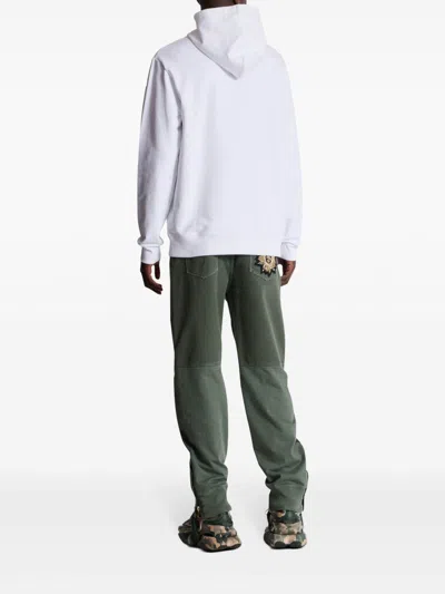 Balmain Signature Hoodie Adjustable Drawstring In White