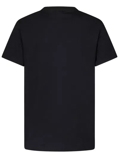 Balmain Couture Label Round Neck Slim Fit T-shirt In Black