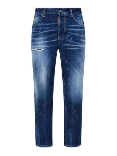 Dsquared2 Dsquared Stretch Denim Boston Jeans In Blue