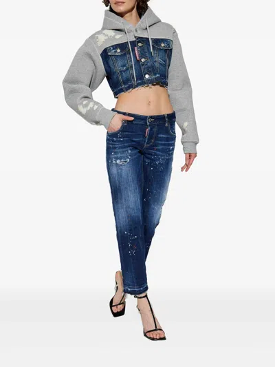 Dsquared2 Dsquared Stretch Denim Boston Jeans In Blue