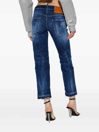 Dsquared2 Dsquared Stretch Denim Boston Jeans In Blue
