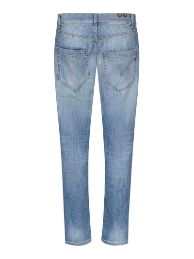Dondup Distressed Slim Fit Jeans In Blue