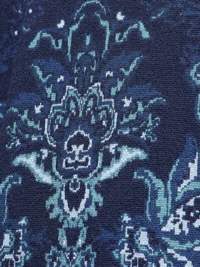 Etro Jacquard Sweater In Blue