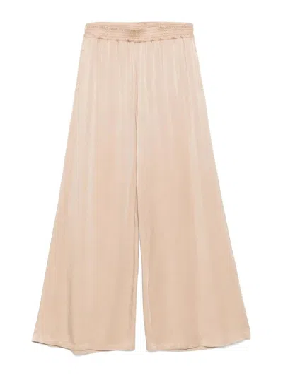 Fabiana Filippi Wide-leg Trousers Elasticated Waist In Neutral