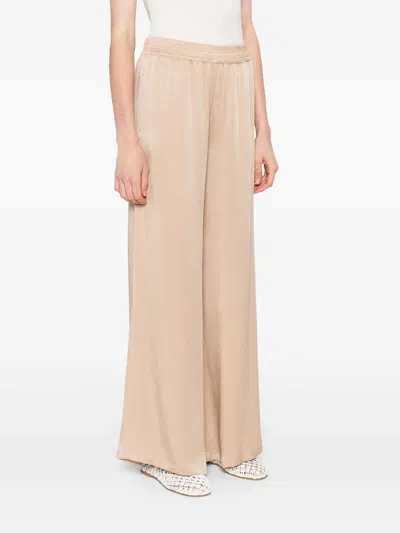 Fabiana Filippi Wide-leg Trousers Elasticated Waist In Neutral
