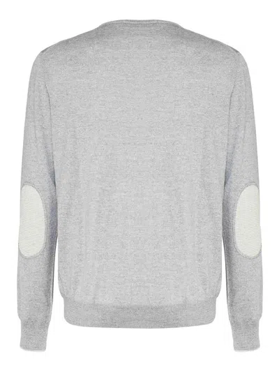 Fay Sweater With Profile Patches On The Elbows In Gray