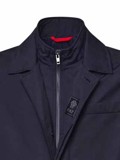 Fay Morning Jacket In Blended Cotton In Blue