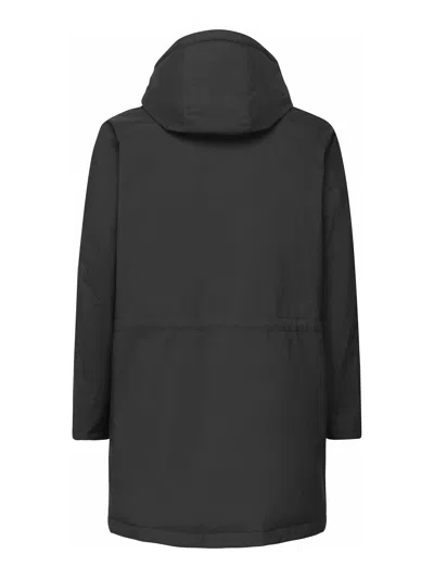 Fay Hooded Padded Coat In Black