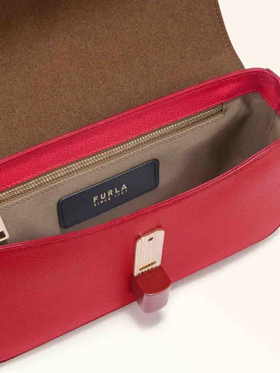 Furla Iride Small Red Leather Crossbody Bag In Red