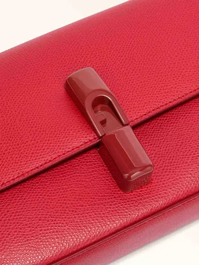 Furla Iride Small Red Leather Crossbody Bag In Red