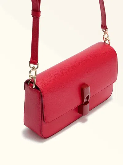 Furla Iride Small Red Leather Crossbody Bag In Red