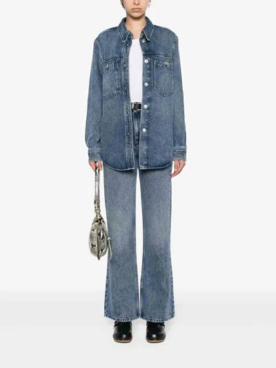 Isabel Marant Belvira High-rise Bootcut Denim Jeans In Blue