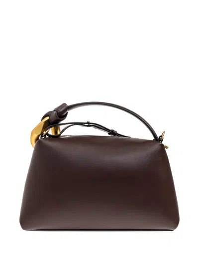 Jw Anderson J.w. Anderson Brown Leather Small Jwa Corner Handbag In Brown