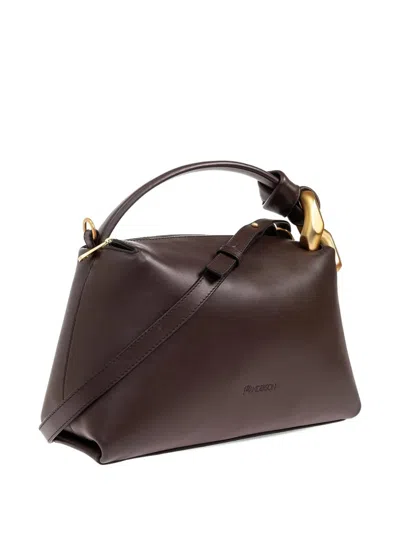 Jw Anderson J.w. Anderson Brown Leather Small Jwa Corner Handbag In Brown