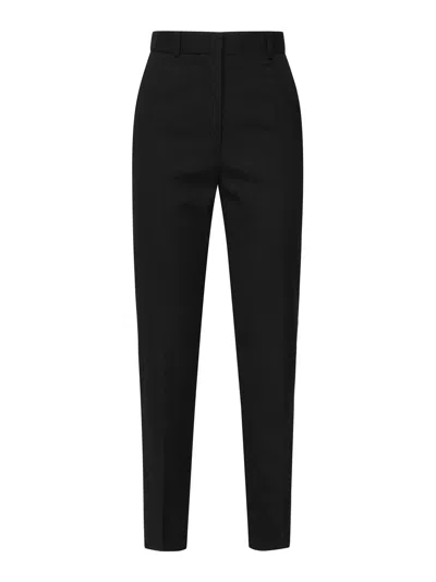 Jacquemus Virgin Wool Straight Trousers In Black