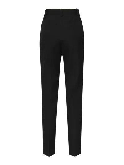 Jacquemus Virgin Wool Straight Trousers In Black
