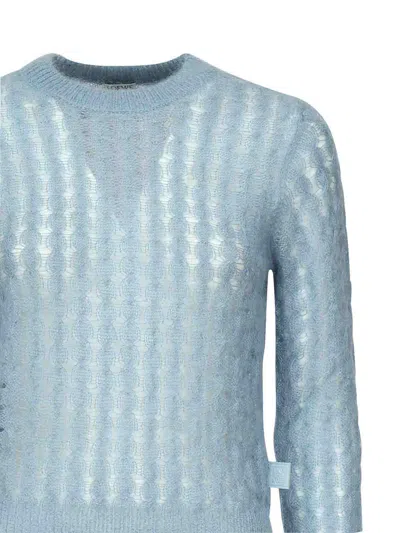 Loewe Mohair And Wool Blend Knit In Blue