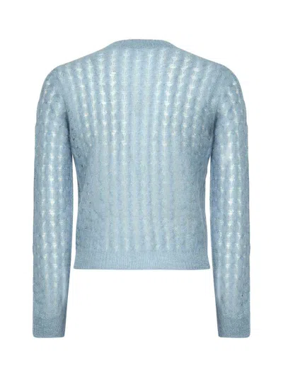 Loewe Mohair And Wool Blend Knit In Blue