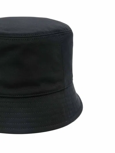 Moncler Cotton Lining Stitched Brim Hat In Black