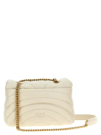 Pinko Love Bag Butterfly Mini Shoulder Bag In White