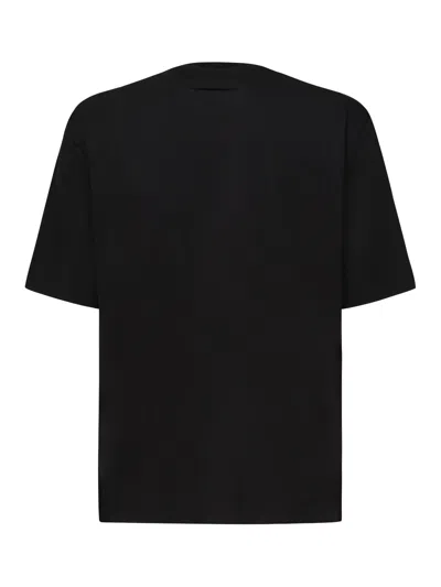 Zegna Silk Cotton Short Sleeve Crew Neck T-shirt In Black