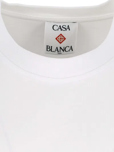 Casablanca Montagne Ondulée Logo-print Cotton-jersey T-shirt In White