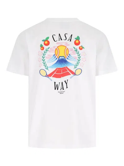 Casablanca Casa Way Mountain Printed T-shirt In White