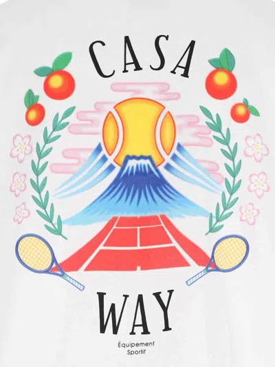 Casablanca Casa Way Mountain Printed T-shirt In White