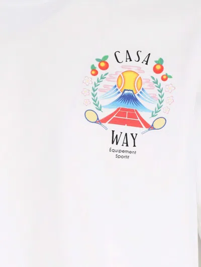 Casablanca Casa Way Mountain Printed T-shirt In White