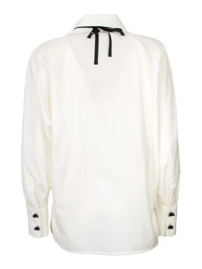 Max Mara Studio Roll Shirt White In White