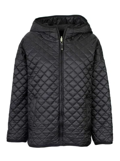 Max Mara The Cube 'leo' Black Quilted Short Down Jacket In Black