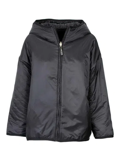 Max Mara The Cube 'leo' Black Quilted Short Down Jacket In Black