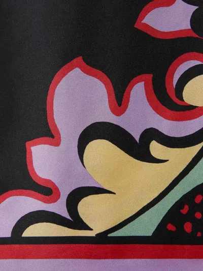 La Doublej La Double J Silk Twill Palazzo Pants With Relaxed Leg Design In Multi