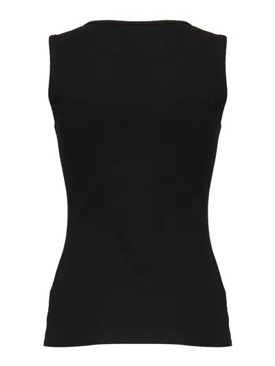 Magda Butrym Embellished Jersey Tank Top In Black