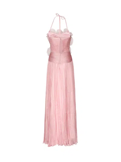 Iris Serban Narcisa Silk Dress In Nude