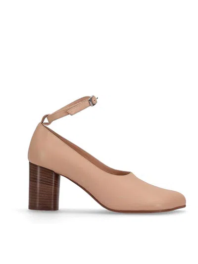 Niccolò Pasqualetti Block-heel Ankle-strap Pumps In Sand
