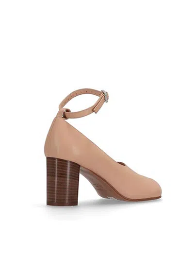 Niccolò Pasqualetti Block-heel Ankle-strap Pumps In Sand
