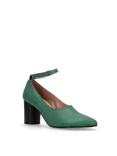 Niccolò Pasqualetti Obliqua 70 Leather Pumps In Green