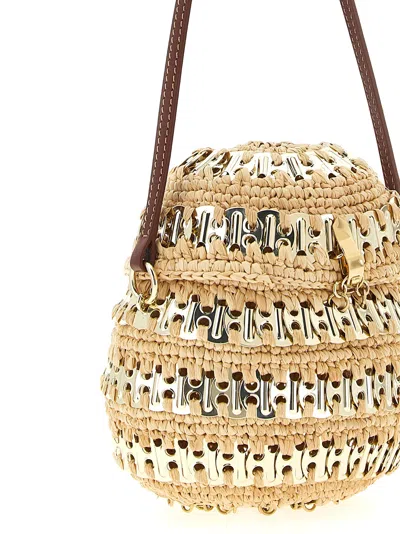 Rabanne 1969 Metal-disc Raffia Ball Handbag
