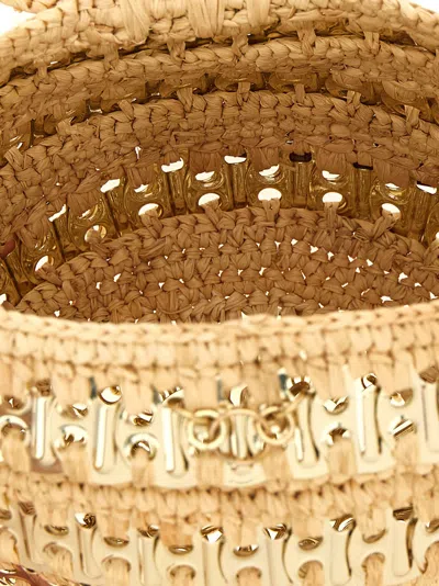 Rabanne 1969 Metal-disc Raffia Ball Handbag