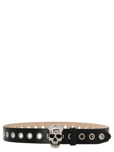 Alexander Mcqueen 3d Skull Belts Black
