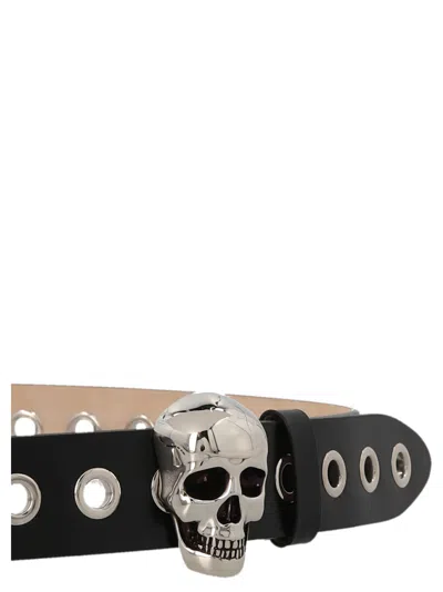 Alexander Mcqueen 3d Skull Belts Black