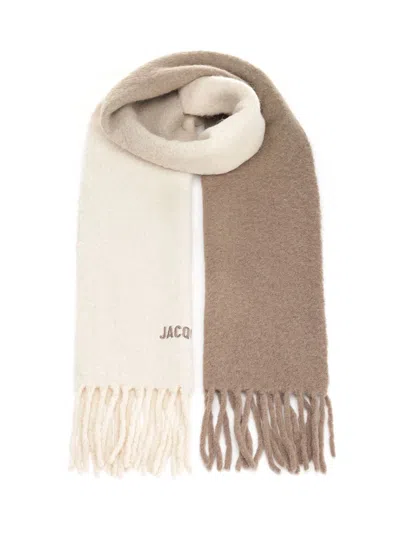 Jacquemus Alpaca Wool Scarf Scarves And Foulards Beige