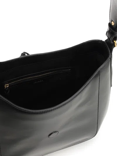 Isabel Marant Black Hobo Bag With Braided Detail And Adjustable Strap In Black